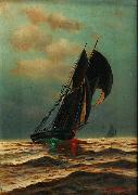 Richard Dey De Ribcowsky Twilight Seascape USA oil painting artist